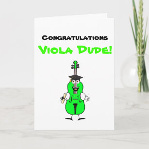 Graduation Viola Dude Card