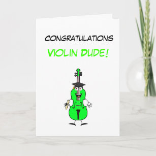 Graduation Violin Dude Card