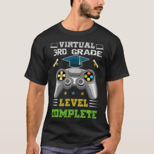Graduation virtual 3RD Grade Level Complete Gamer  T-Shirt