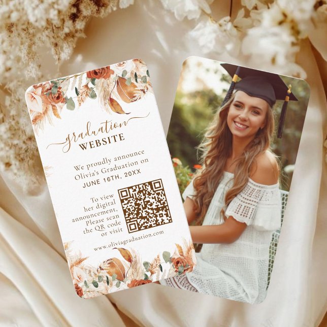 Graduation Website QR Code 2025 Grad Photo Enclosure Card (Creator Uploaded)