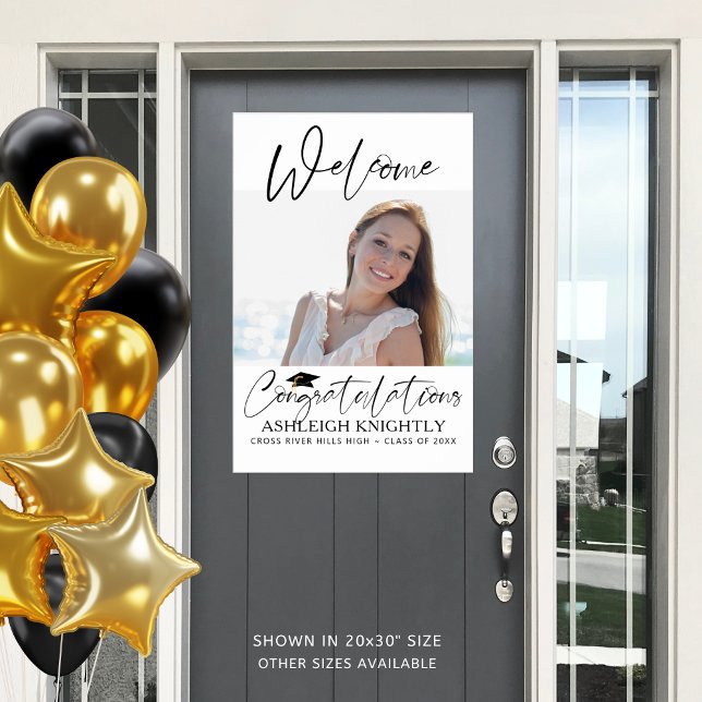 Graduation Welcome Congratulations One Photo Poster (Creator Uploaded)