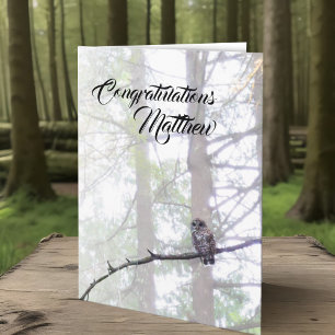 Graduation Wise Owl Inspirational Encouragement Card