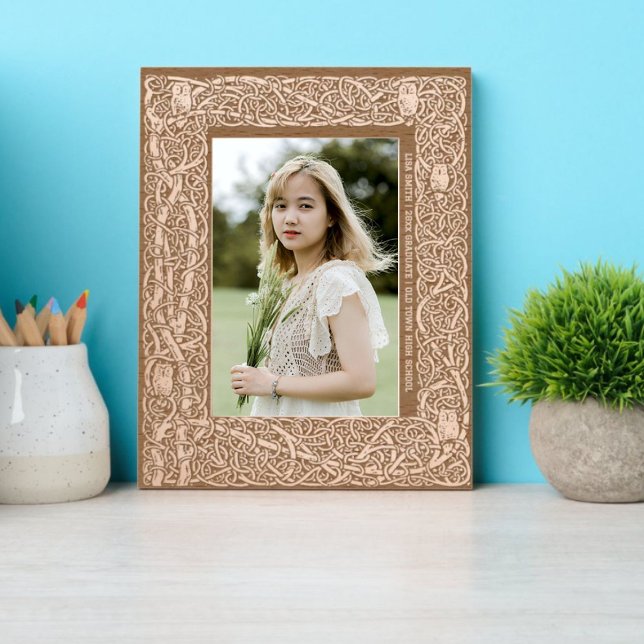 Graduation Wise Owls In Trees Border Etched Frames (Creator Uploaded)