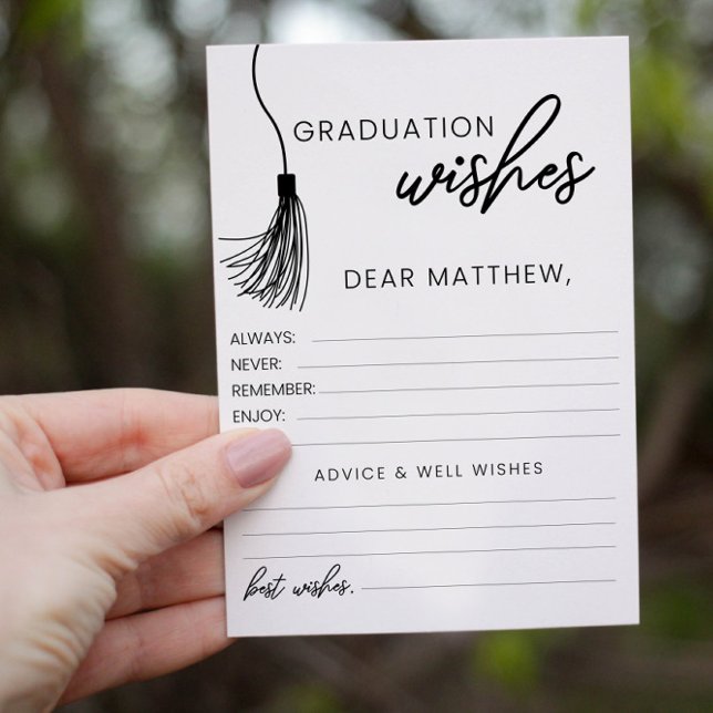 Graduation wishes and advice personalised card (Creator Uploaded)