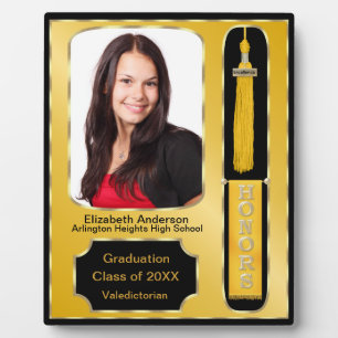 Graduation With Honours Photo Plaque Gold