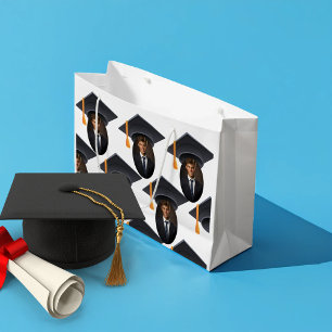Graduation With Photo and Year Large Gift Bag