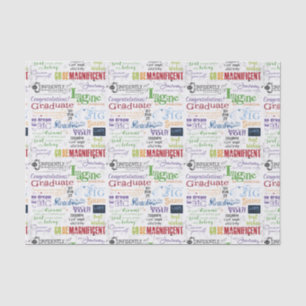 Graduation Word Art Tissue Paper