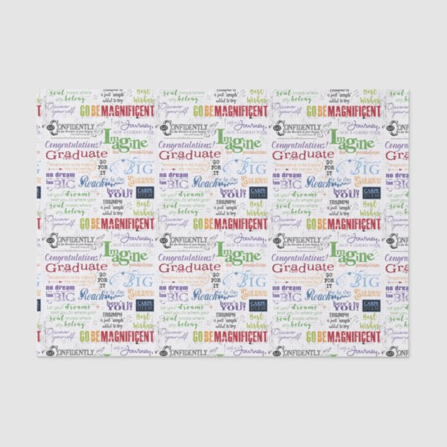 Graduation Word Art Tissue Paper (Front)