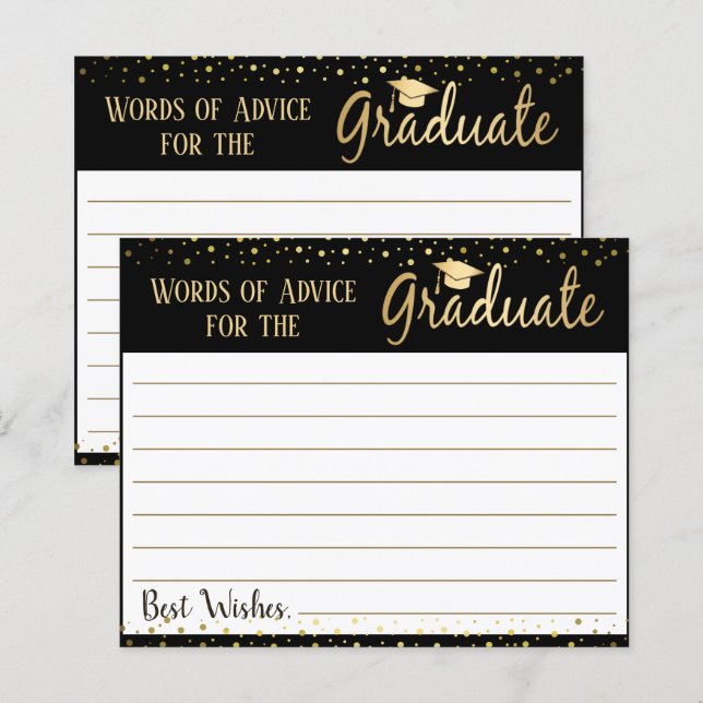 Graduation Words of Advice Paper Sheet (Front/Back)