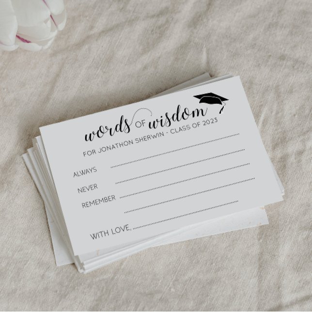 Graduation Words of Wisdom Advice for Graduate Card (Creator Uploaded)