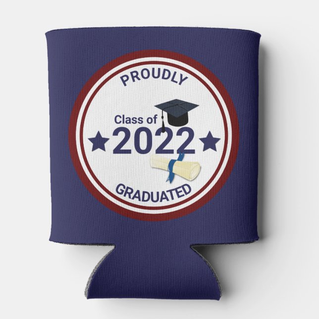 Graduation year elegant class of 2022  can cooler (Back)