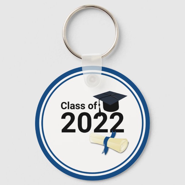 Graduation year elegant class of 2022 key ring (Front)