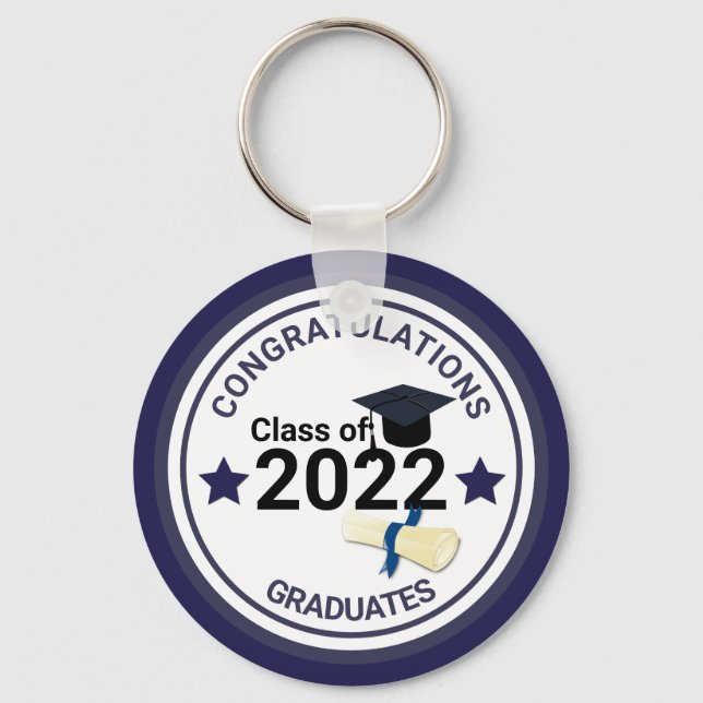 Graduation year elegant class of 2022  key ring (Front)