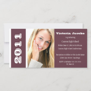 Graduation Year Invitation-burgundy