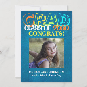 Graduation year middle school photo announcement