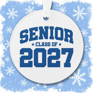 Graduation Year School Blue Senior Class of 2027 Ornament