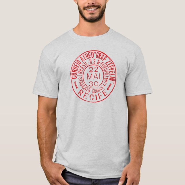 Graf Zeppelin Airmail Tee RED (Front)