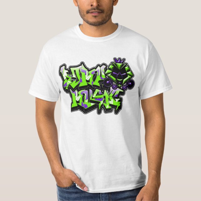 Graff Kat (Slimer & Purple Ghosts) T-Shirt (Front)