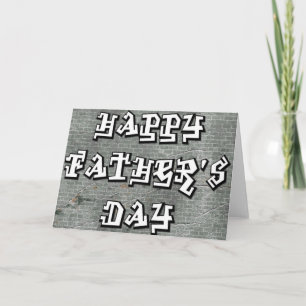 Graffetti Writing Happy Father's Day Greeting Card