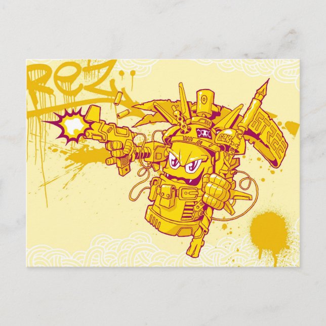 Graffit Spray Gun Postcard (Front)