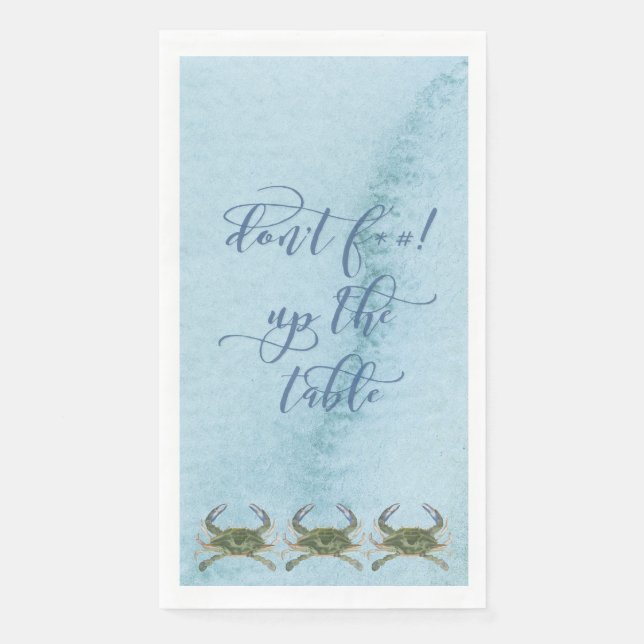 Graffitee Studios coastal humour dinner napkin (Front)