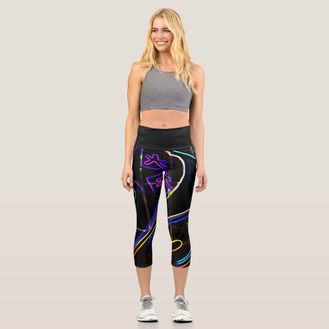 Graffiti 10 lecapcnm capri leggings (Front)