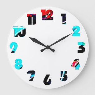Graffiti 14 Number Overlay wc arc1 Large Clock