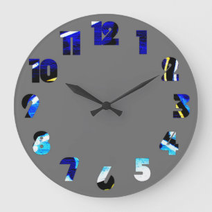 Graffiti 15 Number Overlay wccn Large Clock