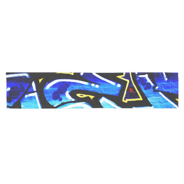 Graffiti 15 trcna short table runner (Horizontal)