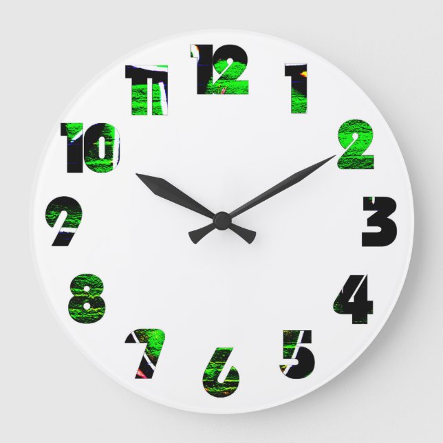 Graffiti 18 Number Overlay wca Large Clock (Front)