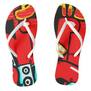 Graffiti 19 ffa flip flops