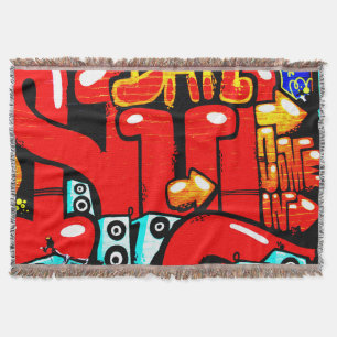 Graffiti 19 tbcna throw blanket