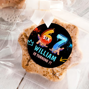 Graffiti 6 7 Meme Trend Six Seven Birthday Party Classic Round Sticker