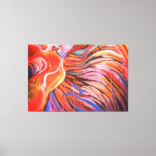 "GRAFFITI ABSTRACT BLUE ORANGE ART" CANVAS PRINT