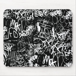 Graffiti Abstract Collage Print Pattern Mouse Mat