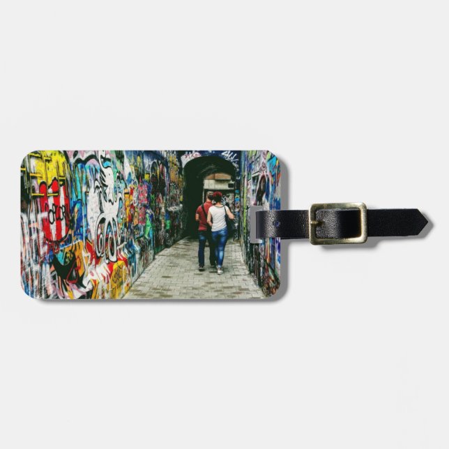 Graffiti Alley Luggage Tag (Front Horizontal)