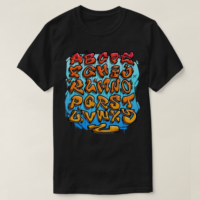 Graffiti Alphabet 3 T-Shirt (Design Front)