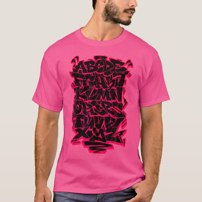 Graffiti Alphabet Hip Hop Street Art Urban Letteri T-Shirt (Front)