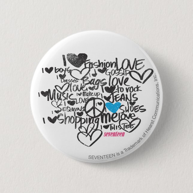 Graffiti Aqua 6 Cm Round Badge (Front)