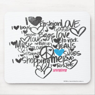 Graffiti Aqua Mouse Mat