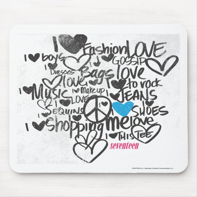 Graffiti Aqua Mouse Mat (Front)