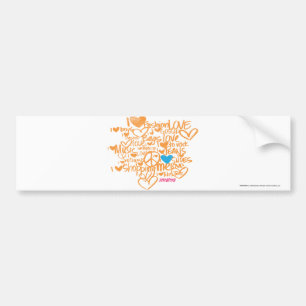 Graffiti Aqua/Orange Bumper Sticker