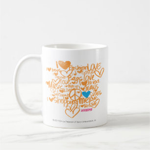 Graffiti Aqua/Orange Coffee Mug