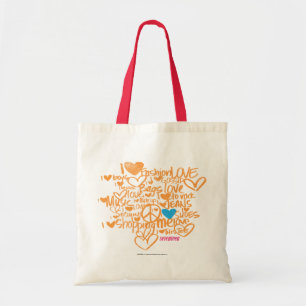 Graffiti Aqua/Orange Tote Bag