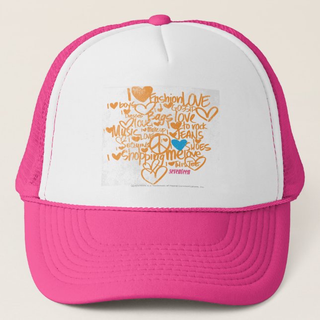 Graffiti Aqua/Orange Trucker Hat (Front)