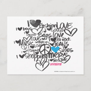 Graffiti Aqua Postcard