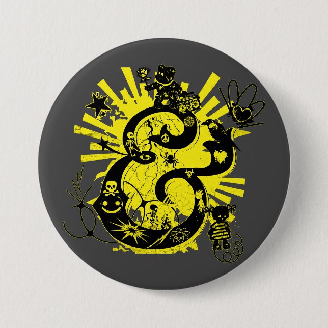 Graffiti Art Ampersand 7.5 Cm Round Badge (Front)