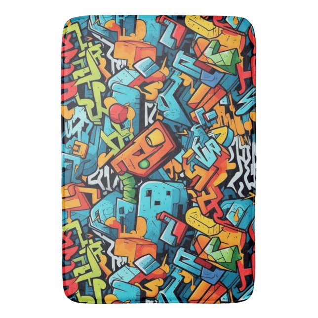 Graffiti Art Bath Mat (Front Vertical)
