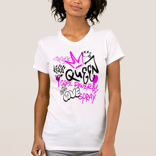 graffiti art bubble letters T-Shirt (Front)