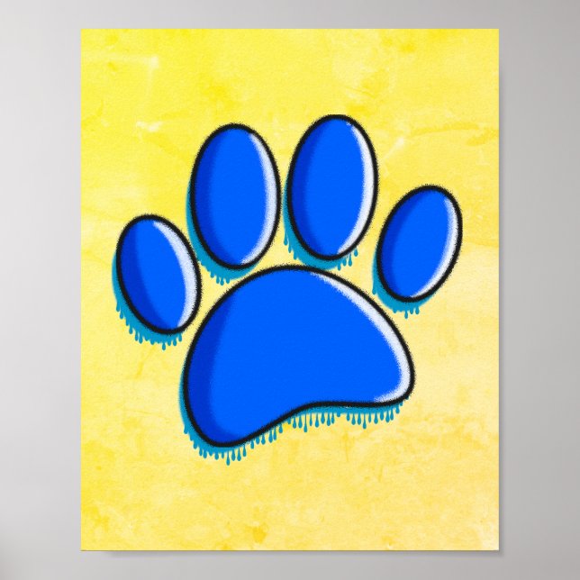 Graffiti Art Dog Paw Print (Front)